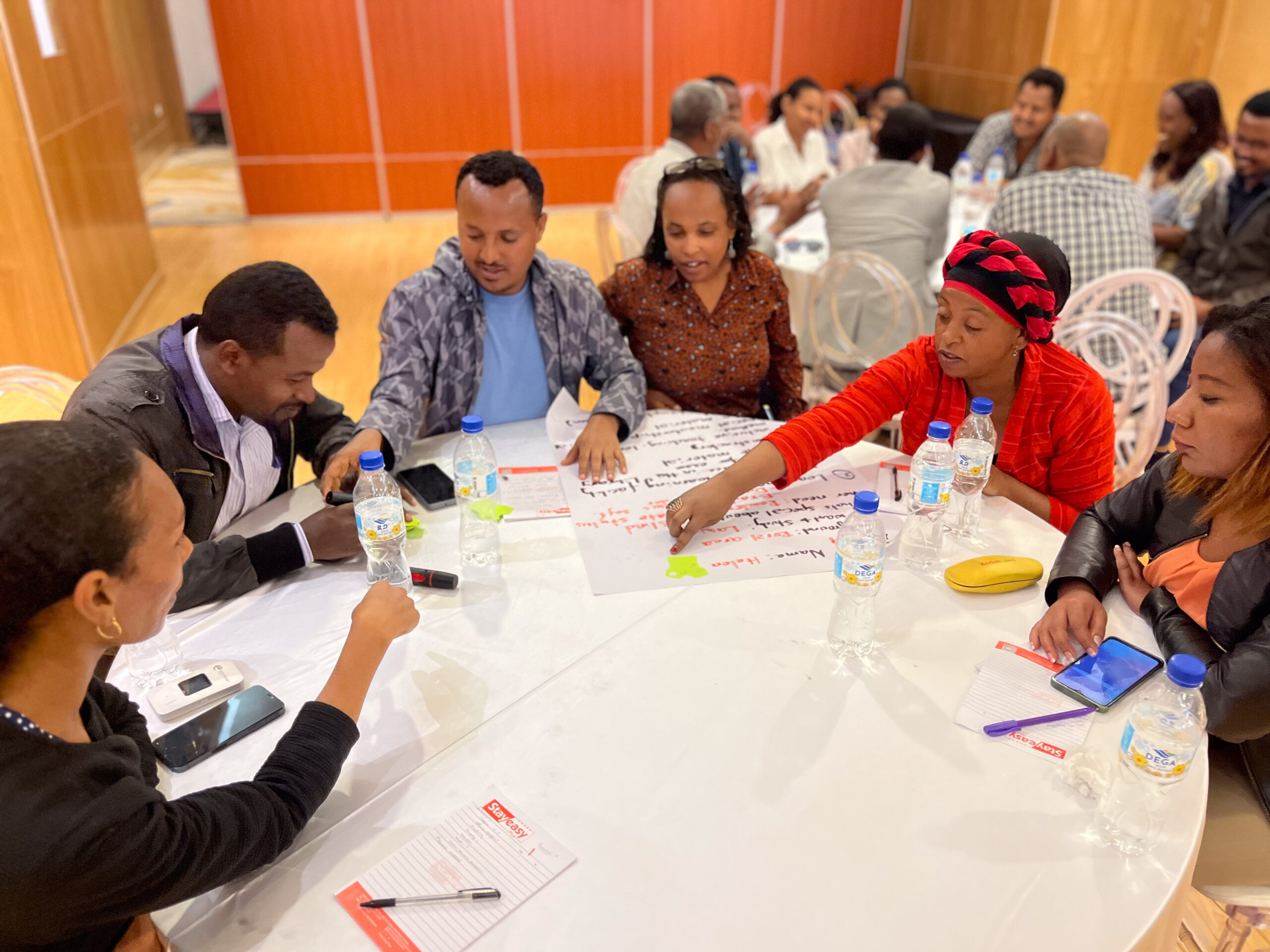 Development team working together in Ethiopia